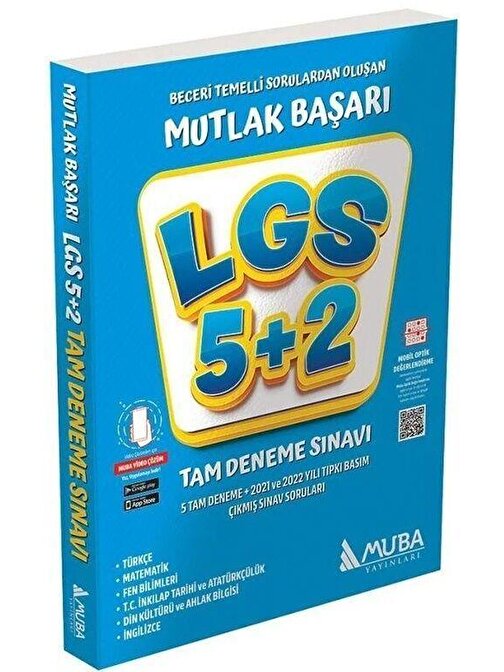 8. Sınıf LGS Tüm Dersler Mutlak Başarı 5+2 Tam Deneme Muba Yayınları