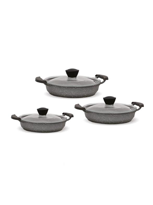 Fms D5001 6 Parça Granit Omlet Set Gri