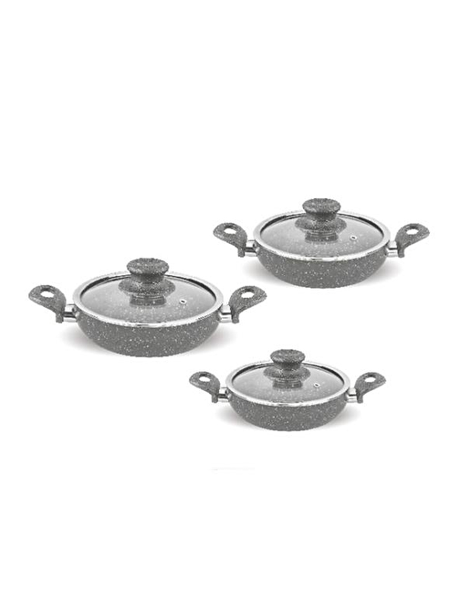 Fms G5001 6 Parça Granit Omlet Set Gri