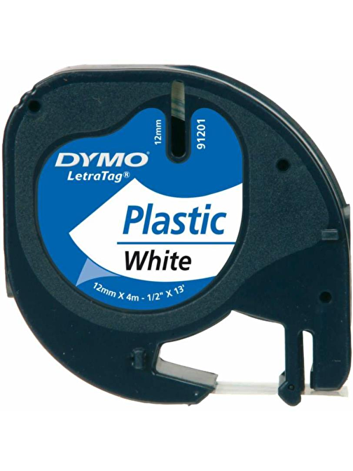 Dymo Letratag 91201 S0721660 12 mm x 4 mt Şerit Silici Beyaz