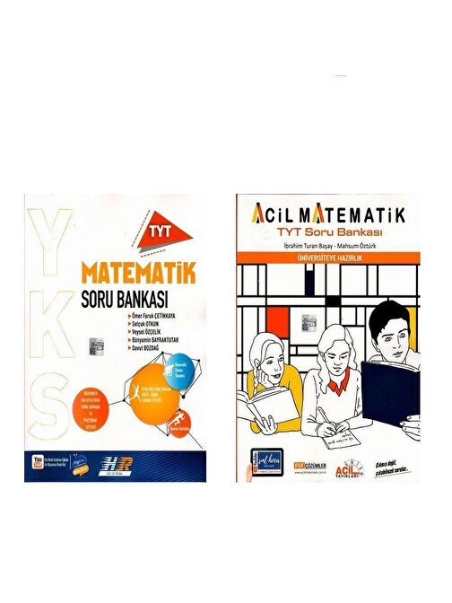 Akm Kitap Hız ve Renk TYT Matematik ve Acil TYT Matematik Soru Bankası 2 Kitap Set