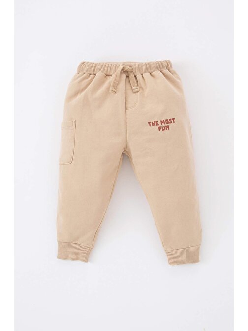 Erkek Bebek Regular Fit Slogan Baskılı Sweatshirt Kumaşı Pantolon Z1951A223SP