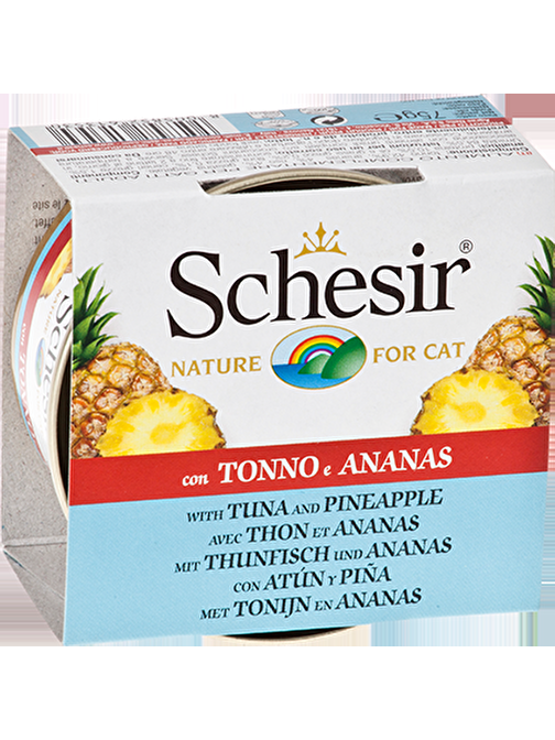 Schesir Fruit Ton Ve Ananaslı Yetişkin Kedi Konservesi 75 Gr
