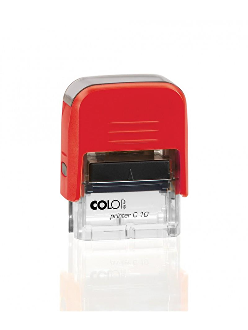 Sırdaş Colop Printer C10 Kırmızı Kasa Standart Plastik Kaşe 10 X 27 Mm Siyah