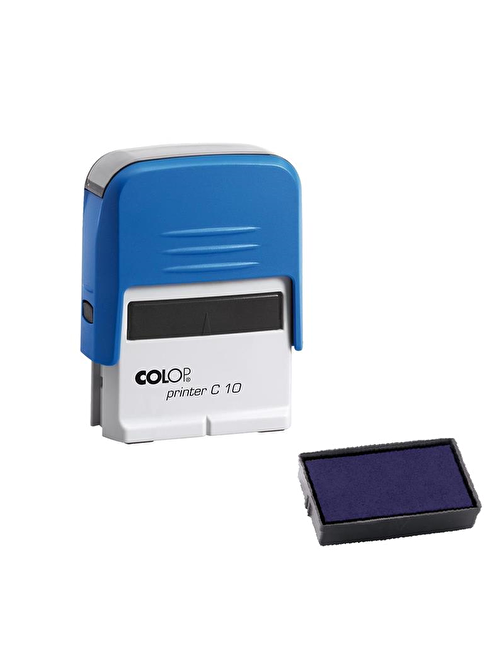 Sırdaş Colop Printer C10 Mavi Kasa Standart Plastik Kaşe 10 X 27 Mm Mavi