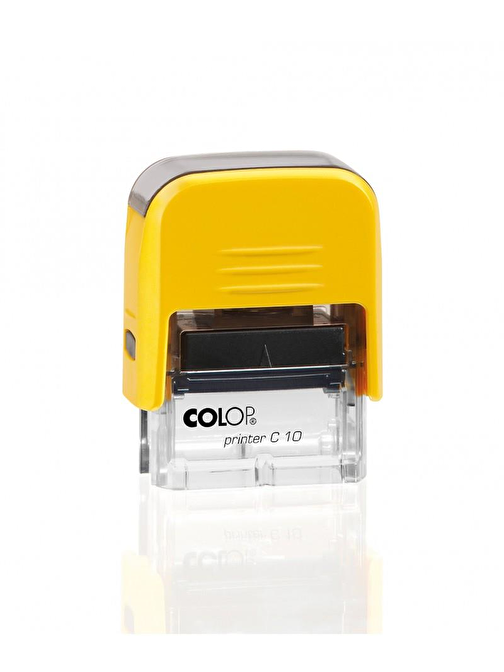Sırdaş Colop Printer C10 Sarı Kasa Standart Plastik Kaşe 10 X 27 Mm Siyah