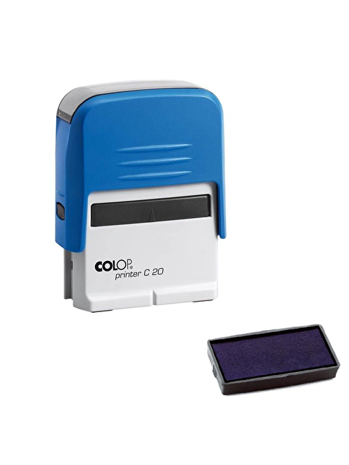 Sırdaş Colop Printer C20 Mavi Kasa Standart Plastik Kaşe 14 X 38 Mm Mavi