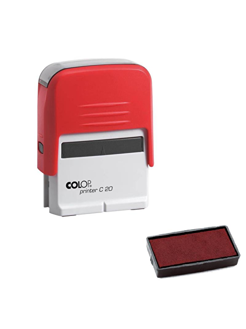 Sırdaş Colop Printer C20 Kırmızı Kasa Standart Plastik Kaşe 14 X 38 Mm Kırmızı