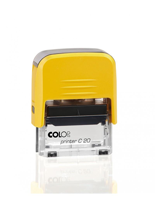 Sırdaş Colop Printer C20 Sarı Kasa Standart Plastik Kaşe 14 X 38 Mm Siyah