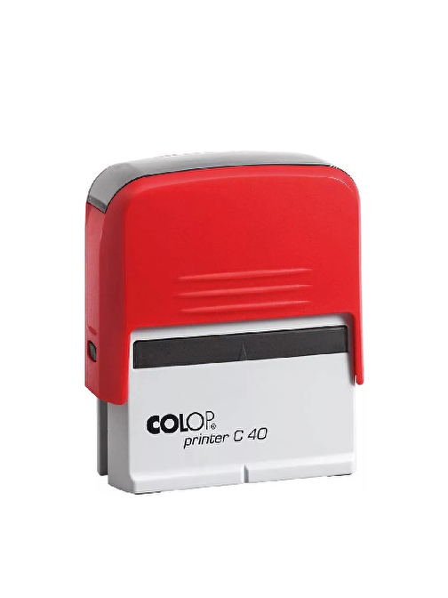 Sırdaş Colop Printer C40 Kırmızı Kasa Standart Plastik Kaşe 23 X 59 Mm Siyah