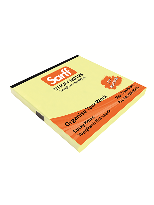 Sarff Kare Post-it -  Not Kağıdı Sarı 75x75 mm 100 Yaprak