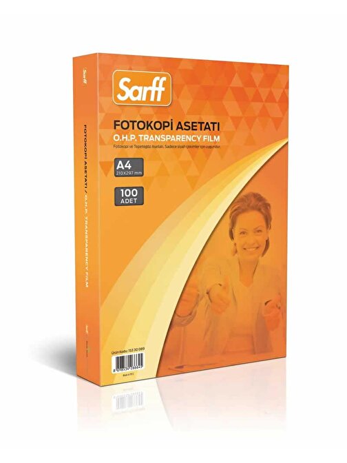 Sarff A4 Fotokopi Asetatı 100 Adet