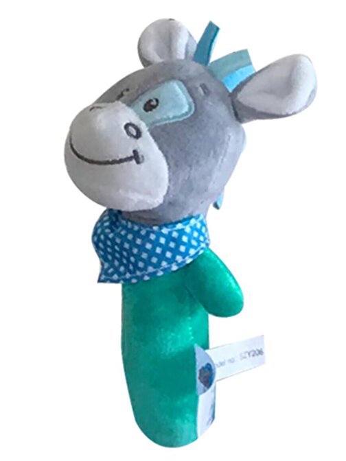 Sozzy Toys Hayvanlı Desenli Oyuncaklı Aktivite Halısı 100 x 100 cm Oyun Halısı ve Matı
