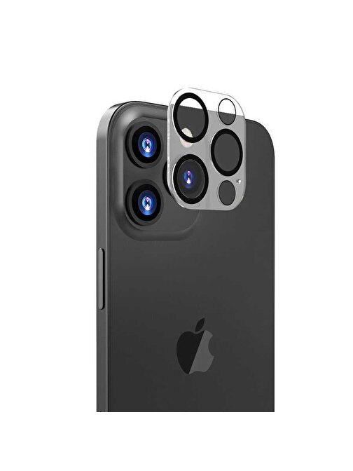 Gpack Apple iPhone 13 Pro Tam Kaplayan Kamera Lens Koruyucu Şeffaf