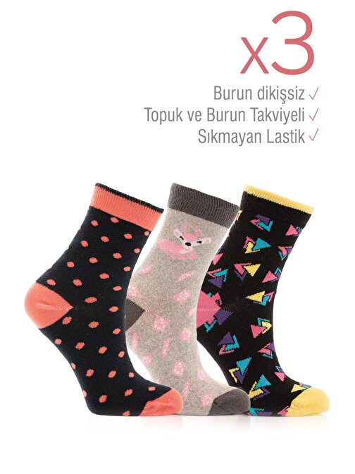 Miorre 3l ü Bayan Soket Çorabı