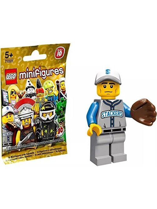Lego 71001 Minifigür Seri 10 - 13 Baseball Fielder Minifigür Yaratıcı Bloklar 5 Parça Plastik Figür