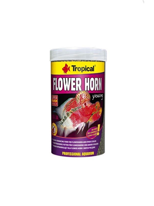 Tropical Flower Horn Young Pellet 1000Ml/380Gr