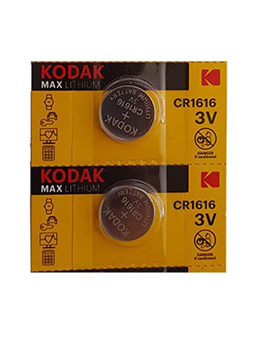 Kodak Cr1616 Pil 3V Araba Kumanda Oyuncak Saat 2 Adet 1 Paket Para Pil Kodak Cr 1616 Dügme Pil Lityum Tıbbi Cihaz