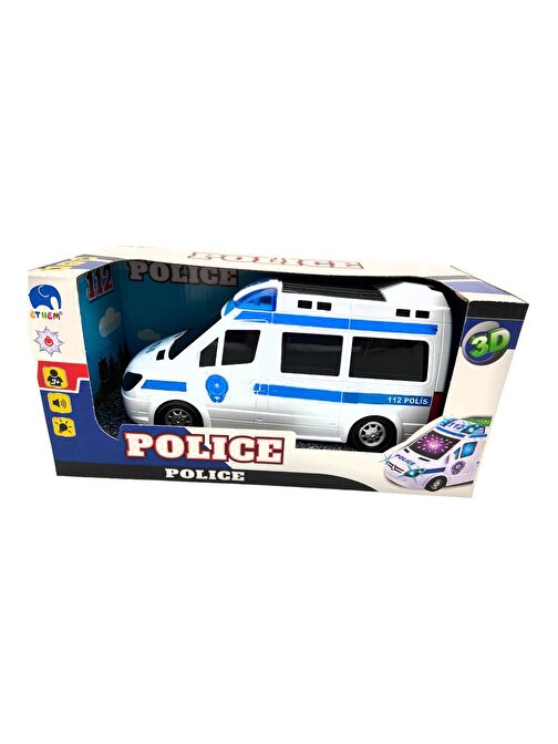 Vardem Oyuncak Çocuklar İçin Pilli Işıklı Polis Arabası