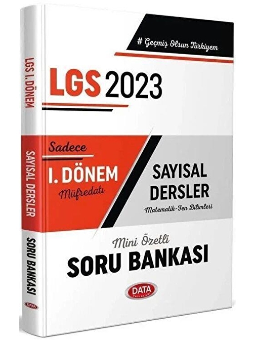 Data Yayınları 2023 8. Sınıf LGS Sayısal Dersler 1. Dönem Soru Bankası