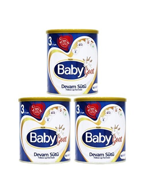 Baby Goat 3 Keçi Sütü Bazlı Laktozsuz Devam Sütü 3x400 gr