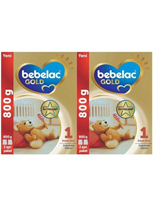 Bebelac Gold 1 Laktozlu Bebek Sütü 2x800 gr 0-6 Ay
