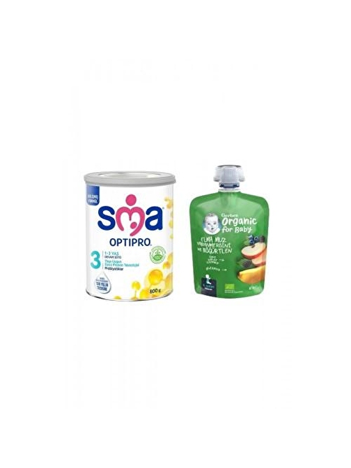 Sma 3 Probiyotik Devam Sütü 800 gr 0-6 Ay + Gerber Karışık Meyve Püresi 90 gr