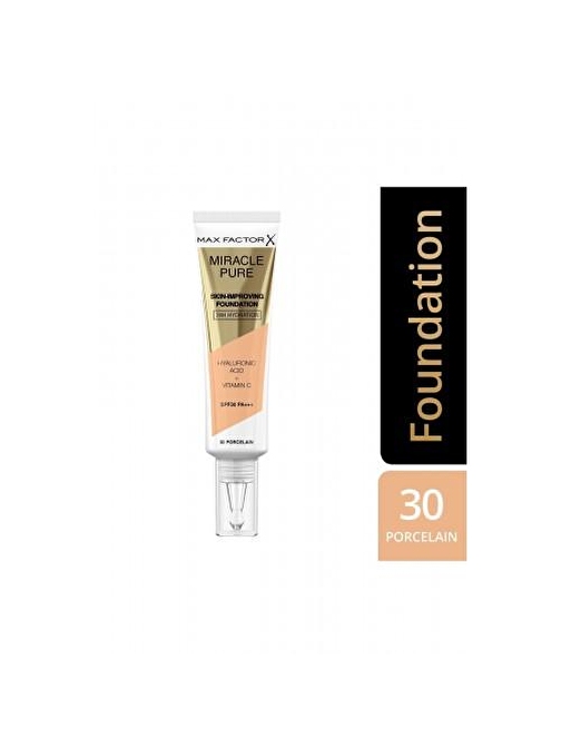 Max Factor Miracle Pure Fondöten Porceleain No 30