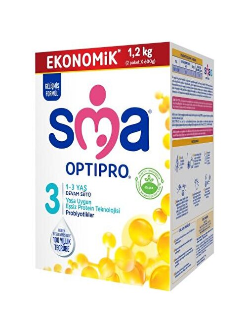 Sma Optipro 3 Probiyotik Devam Sütü 1200 gr 1- 3 Yaş