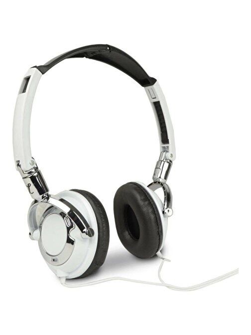 Daytona DJ El-1054C 110Db Volume Kontrol Kablolu Mikrofonlu Kulak Üstü Kulaklık Beyaz