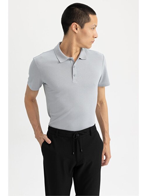 Slim Fit Polo Yaka Basic Kısa Kollu Tişört M6609AZ23SP