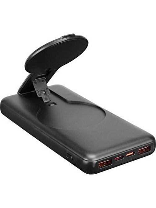 S-Link P110 10000 mAh 15W Lightning & Micro USB & Type-C Kablosuz Powerbank Siyah