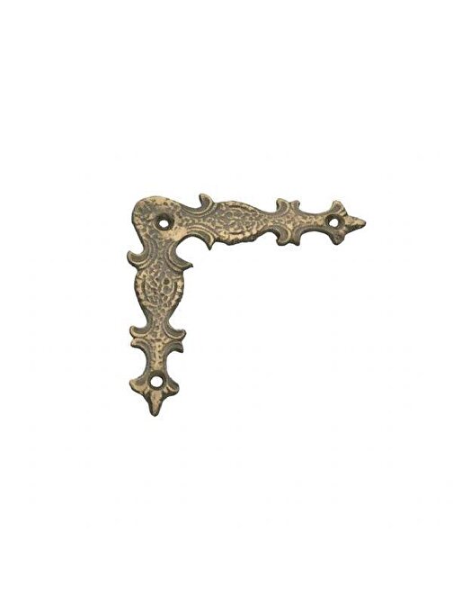 Alansanslı Prinç Döküm Antik Oksit Rustik Eskitme, Ferforje Tipi Osmanlı Tarzı Kapı İçin Gönye Süs Hft11011