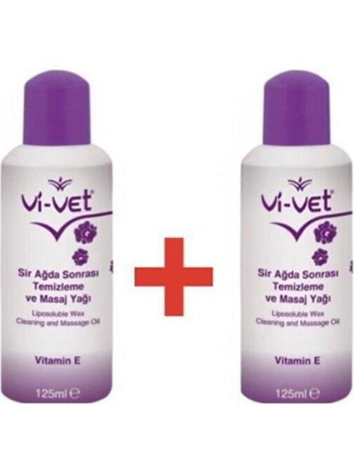Vi-Vet Ağda Sonrası Temizleme Ve Masaj Yağı E Vitamini 125 ml x 2 Adet