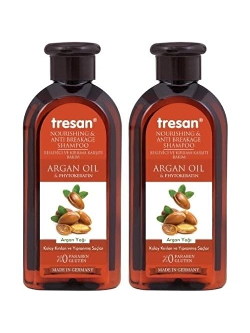 Tresan Arganyağı Phytokeratin 300 ml Besleyici Ve Kırılma Karşıtı Bakım Şampuanı x 2 Adet treat3002