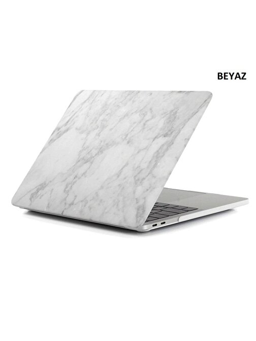 Techmaster Apple Macbook Pro 15 2016 A1707 Mermer Desenli Kılıf Kapak