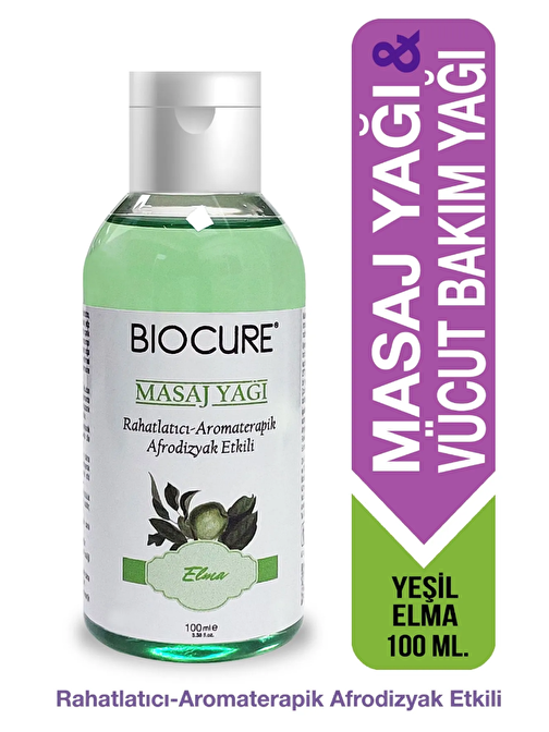Biocure Rahatlatıcı-Aromaterapik Afrodizyak Etkili Masaj Yağı 100 ml Elma
