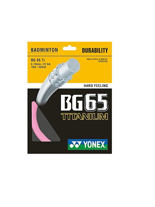 Yonex Bg 65 Ti Badminton Kordajı Pembe 10M