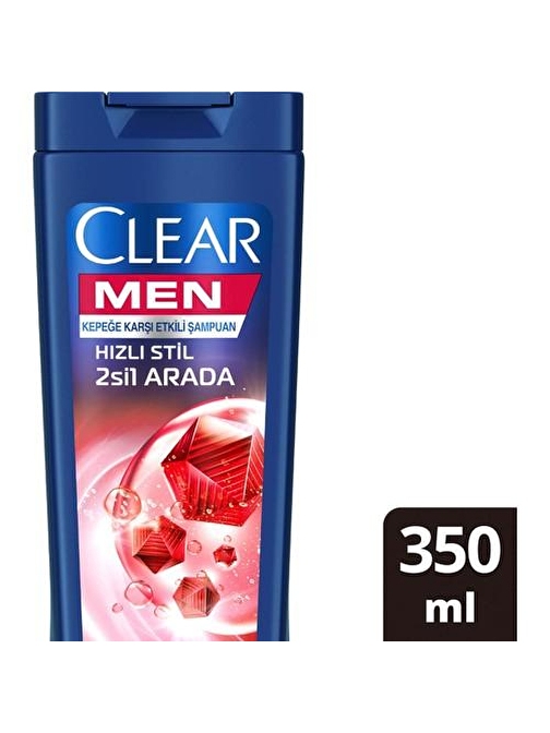 Clear Men Hızlı Stil 2si1 Arada Kolay Şekil Alan Saçlar Kepeğe Karşı Etkili Şampuan 350ml