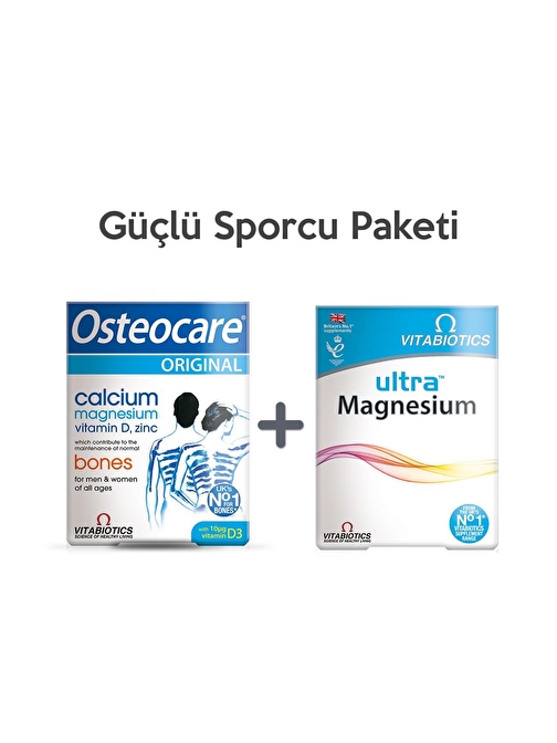 Vitabiotics Osteocare 90 Tablet + Ultra Magnezyum - Güçlü Sporcu Paketi