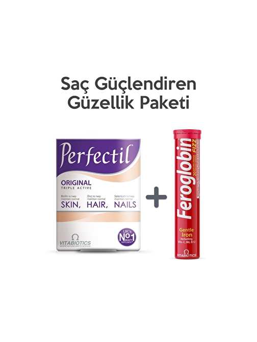 Perfectil + Feroglobin Fizz - Saç Güçlendiren Güzellik Paketi