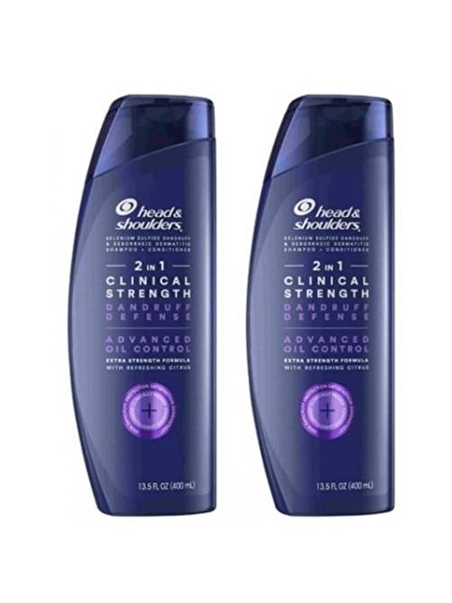 Head & Shoulders Kepek Savunma Yağ Kontrolü 2'si 1Arada Şampuan 2 x 400 ml