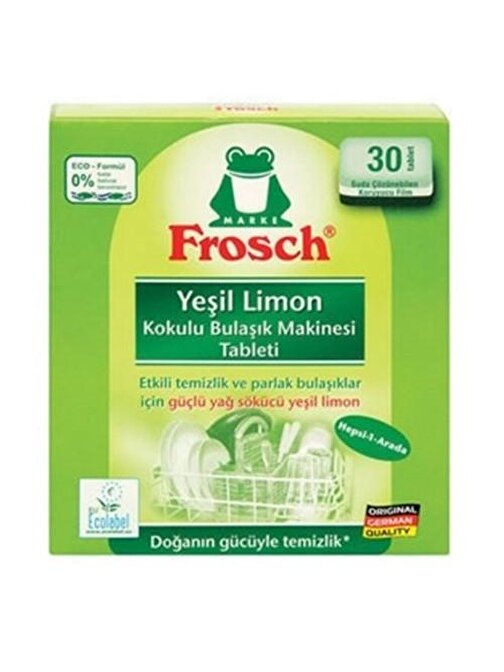 Frosch Yeşil Limonlu Bulaşık Deterjanı Tablet 30'lu