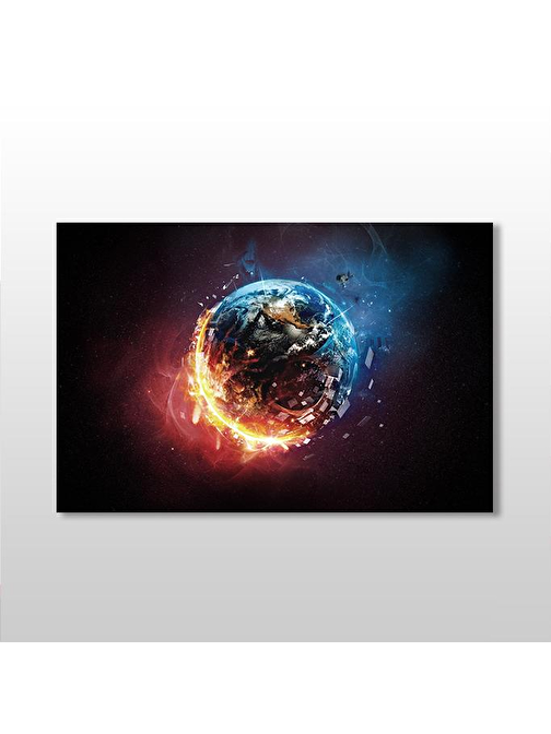 Technopa Dünya Ateş Ve Su Kanvas Tablo 90x60 cm