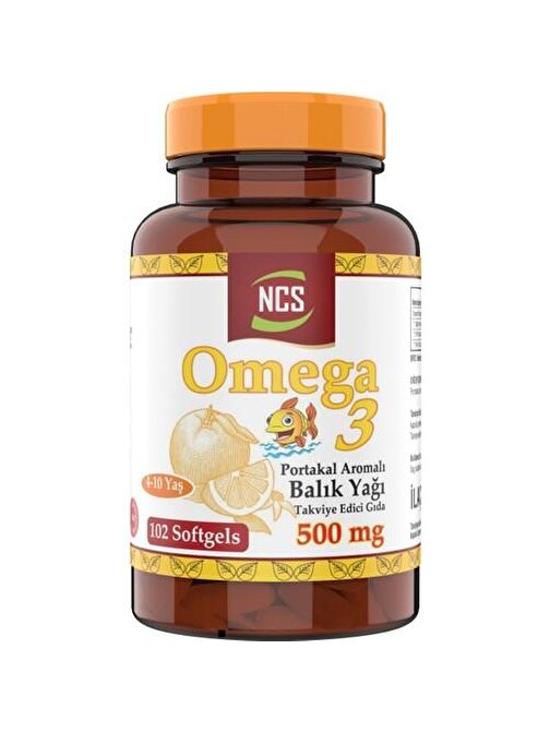 Ncs Omega 3 Portakal Aromalı Çocuklar Için Balık Yağı 102 Softgel