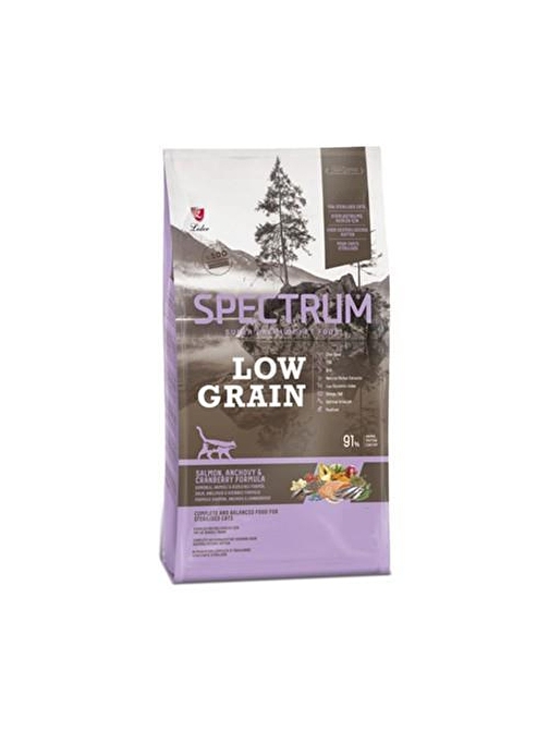 Spectrum Low Grain Somonlu Kısırlaştırılmış Yetişkin Kedi Maması 12 kg