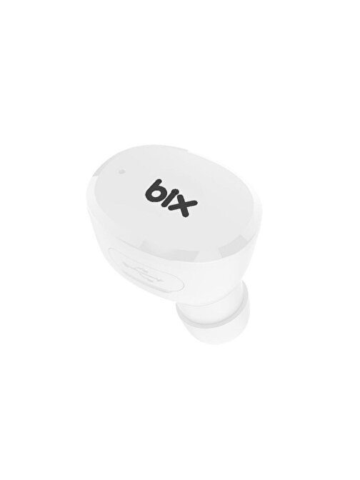 Bix Super Mini Kablosuz Silikonlu Kulak İçi Bluetooth Kulaklık Beyaz