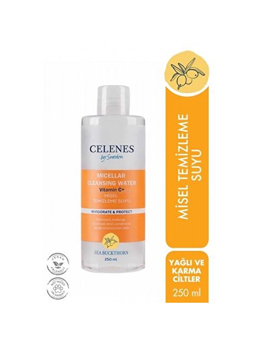 Celenes By Sweden Su Bazlı Leke Karşıtı Bakım 250 ml Makyaj Temizleme Suyu