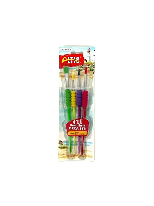 Altis 4'Lü Neon Renk Fırça Seti 1320