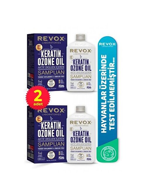 Revox Keratin - Ozon Oil Aktif Oksijenli Saç Bakım Şampuanı 2 Adet